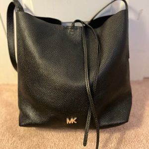 Michael Kors Black Pebble Leather Handbag